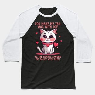 Kitty Love: Heart-Filled Purrfection Baseball T-Shirt